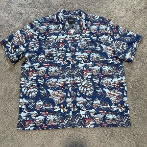 5.11 Tactical Blue and White Patterned Men's Shirt
